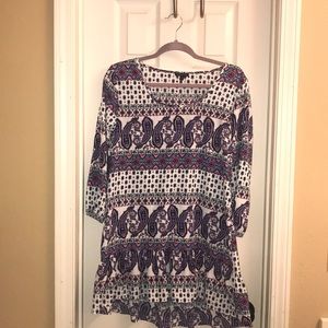 Colorful Paisley Tunic Dress